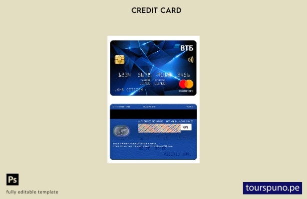 lista para imprimir plantilla de mastercard del banco VTB de Rusia
